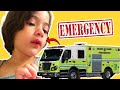 Bella broke her lip and we had to call the ambulance