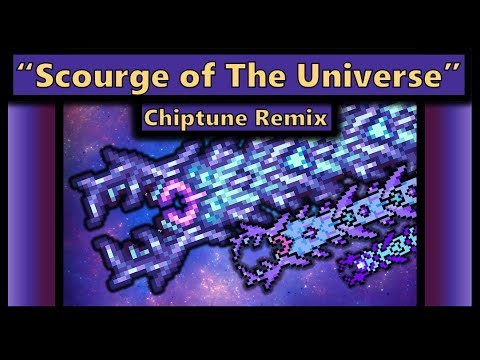 8 Bit Terraria Calamity Mod Scourge Of The Universe Chiptune - playing with firepower terraria calamity mod music roblox id