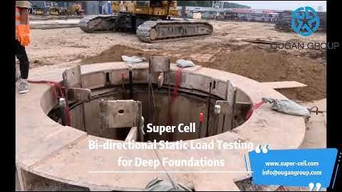 Super Cell Bi-directional static load test at a bridge project over a river in the Shanxi, China