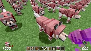 1000 Dogs Vs 1000 Zombies Minecraft
