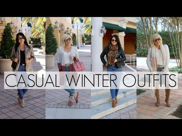 CASUAL WINTER OUTFIT IDEAS USING ONLY BASIC ITEMS 