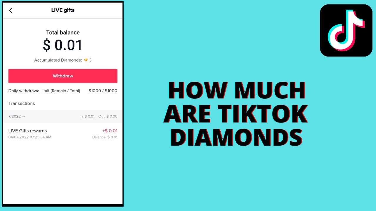 How Much Are Tiktok Diamonds Worth (EXPLAINED) YouTube