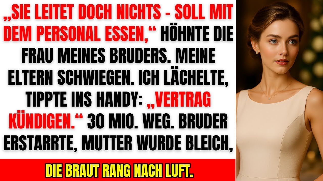 „Setz sie zu den Angestellten.“ Ihre Worte – meine Antwort zerstörte alles.