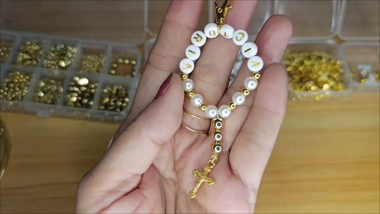 HOW TO MAKE DIY. POCKET MINI ROSARY KEYCHAIN/GIVE AWAYS& SOUVENIRS