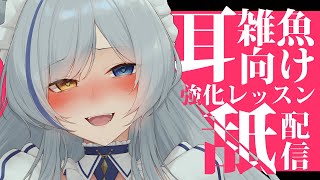 【ASMR/黒耳3dio】マゾ雑魚向けASMR　耳強化レッスン配信【耳弄り,耳かき,耳ふぅ,耳攻め,タオル,earcleaning,whisper】