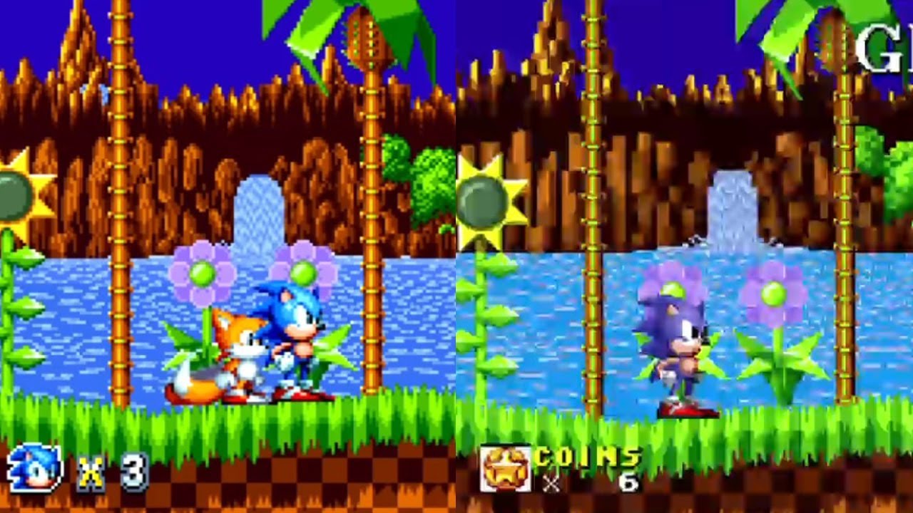 SONIC ORIGINS VS SONIC MANIA Comparison - Sonic The Hedgehog ACT 1