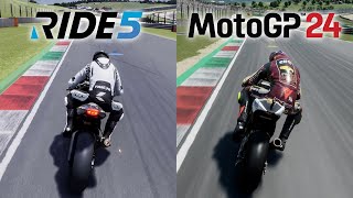 RIDE 5 vs MotoGP 24 | Gameplay Comparison