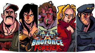 BROFORCE FOREVER - All Character Intros & References! (2023 Update)