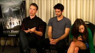 Interview with Will Poulter, Dylan O'Brien and Kaya Scodelario from The Maze Runner