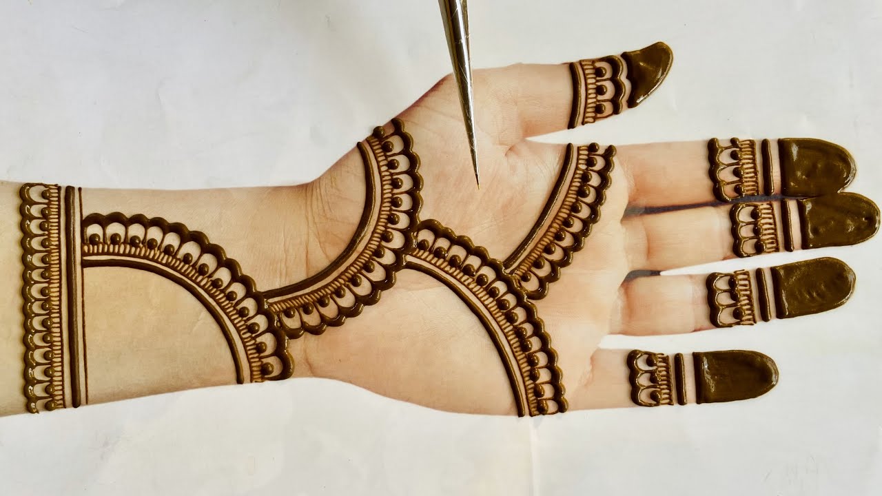 करवाचौथ-दिवाली स्पेशल आसान भरवा मेहँदी डिज़ाइन| Easy Full Hand Indian Mehndi Design-Mehandi ka Design
