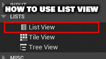 Unreal Engine 5 - How to use LIST VIEW inside widgets