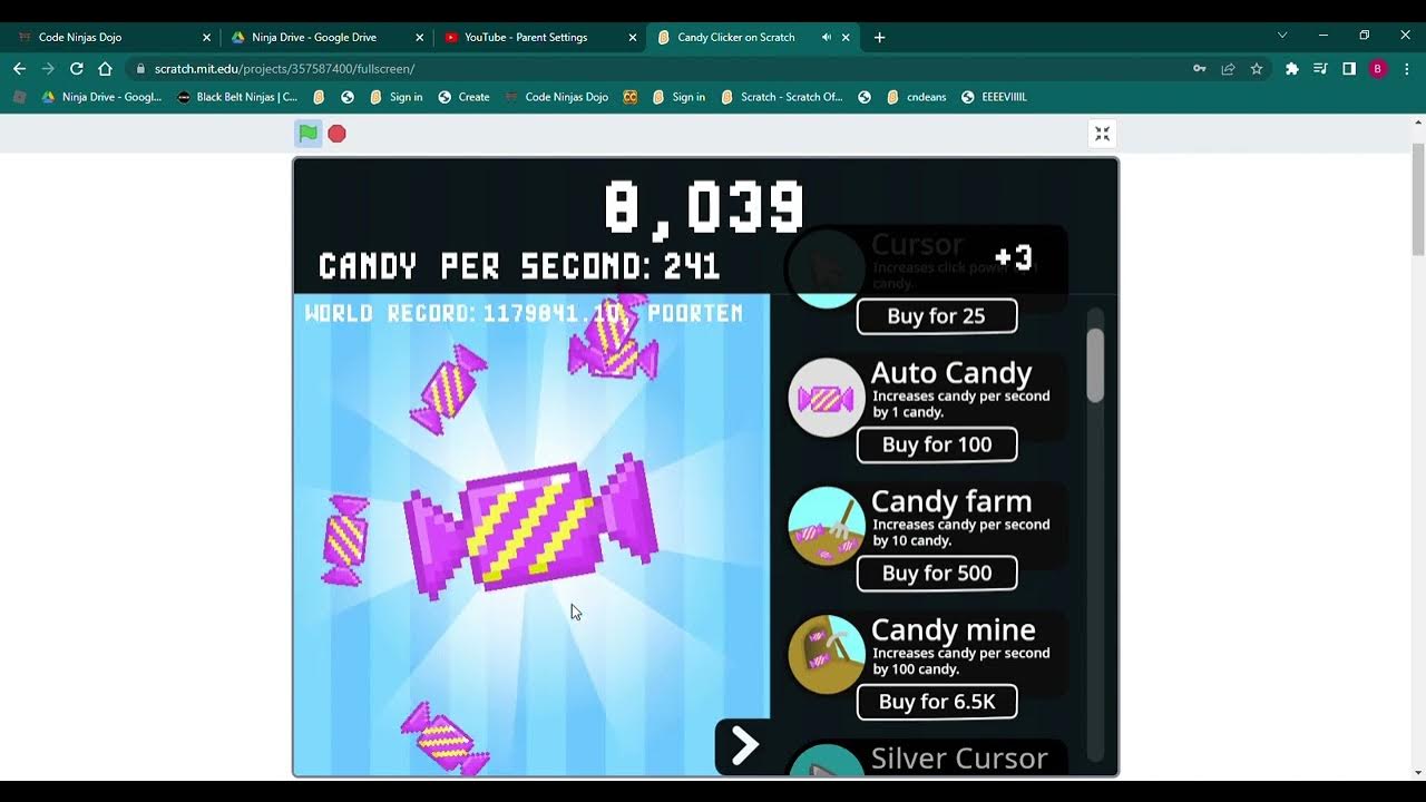 Candy Clicker on Scratch Google Chrome 2022 06 21 14 19 23 YouTube
