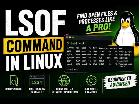Linux lsof Command Tutorial | Find Open Files & Processes Like a Pro | Beginner to Advanced