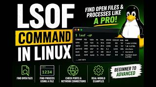 Linux lsof Command Tutorial | Find Open Files & Processes Like a Pro | Beginner to Advanced
