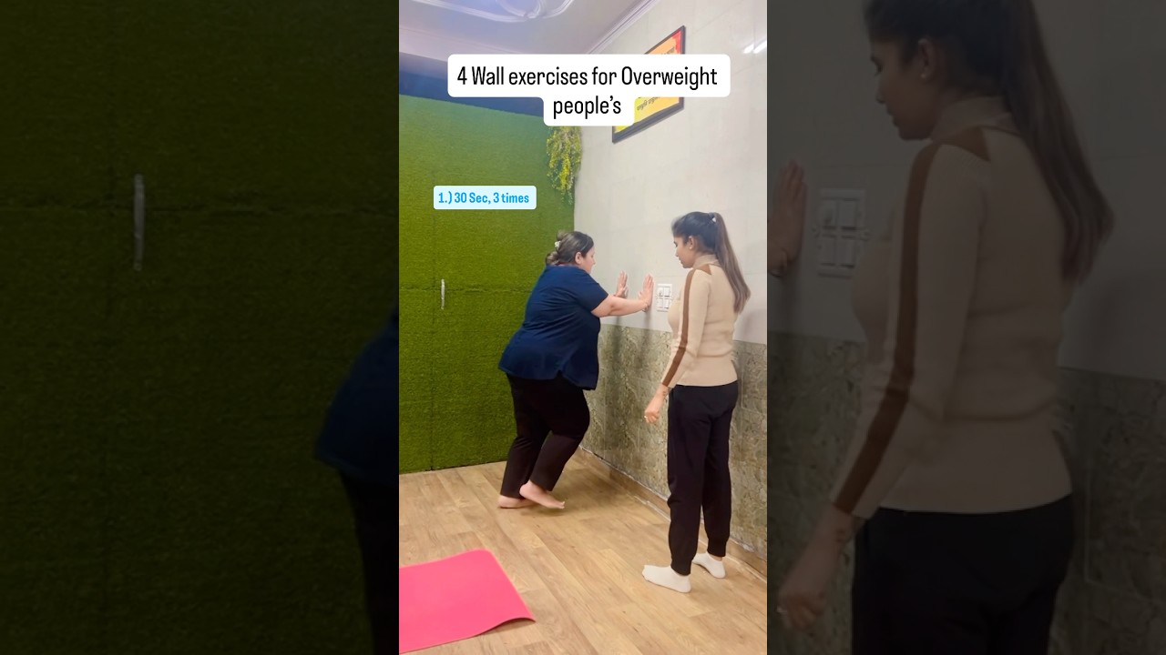 4 wall exercises for fatloss🔥