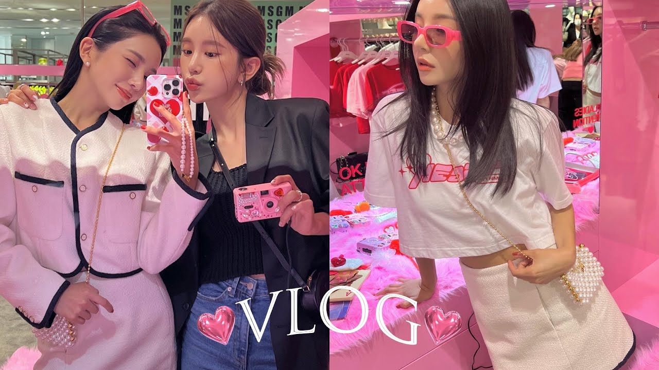 [SUB] VLOG. 일상 브이로그🍊 | 편의점 홈칵테일 | 미우미우 쇼핑 | 넘버링 팝업 행사 (Feat. 존예 립스틱 추천)