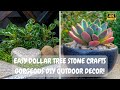 🌸 Easy Dollar Tree Stone Crafts | Gorgeous DIY Outdoor Decor on a Budget
