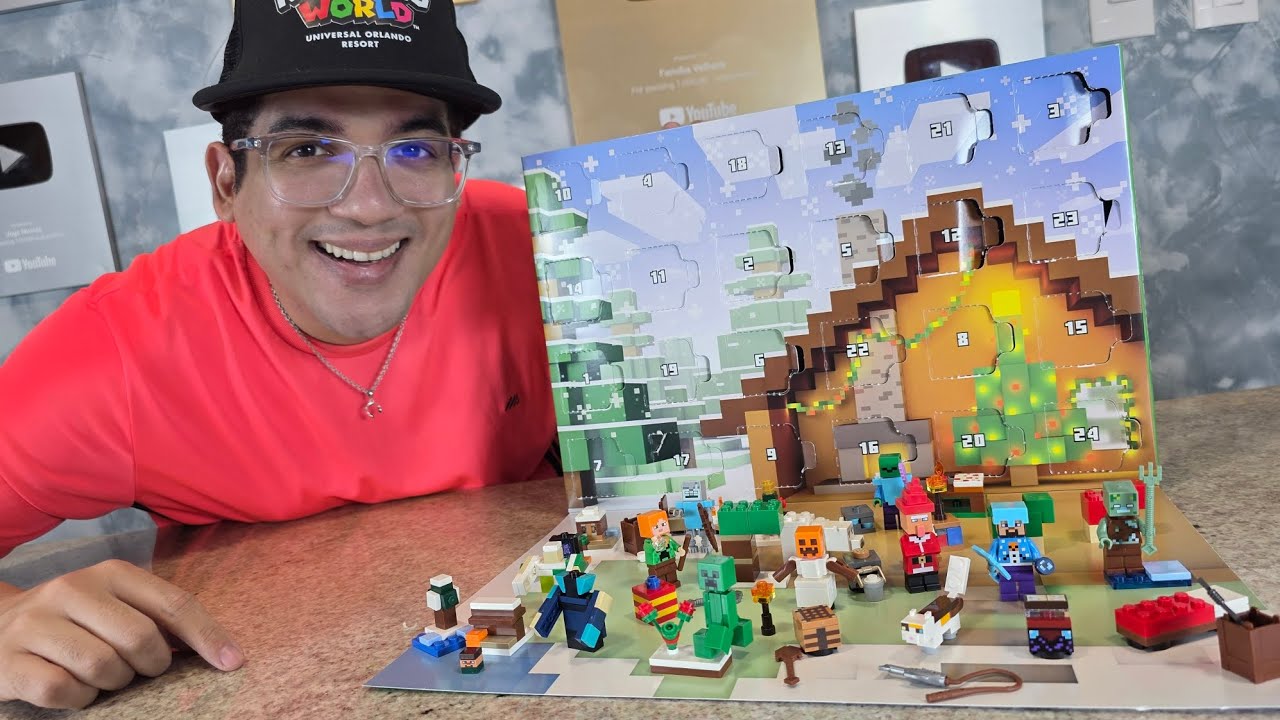 ABRINDO UM CALENDÁRIO DE NATAL DE LEGO MINECRAFT!!!