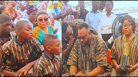 Actor Odunlade Adekola’s Wife, Children, Eniola Ajao & Ireti Osayemi Storm His Father’s Burial