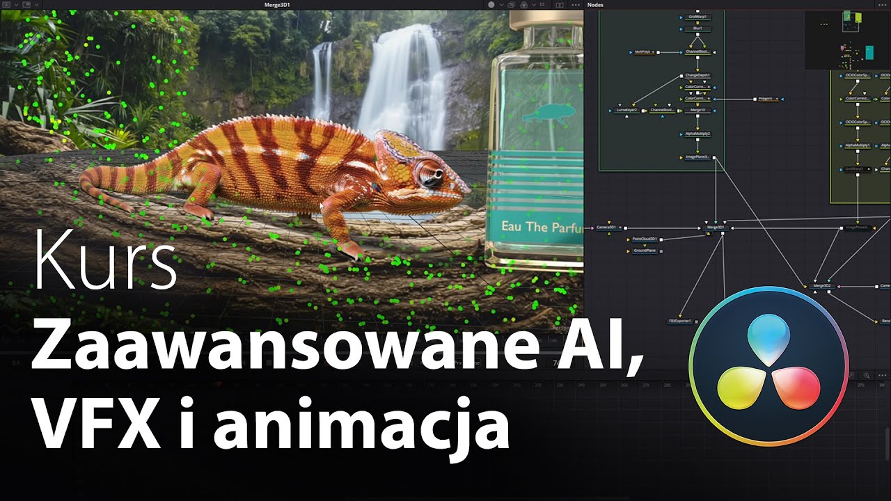 Kurs Zaawansowane AI, VFX i animacja z Fusion w Davinci Resolve ...