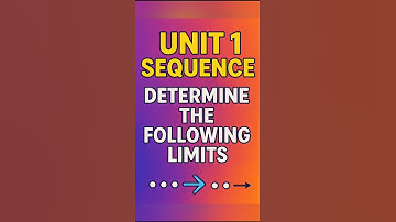 Unit 1 Sequence | Determine the Following Limits | Real Analysis