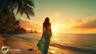 Relaxing Music with Soft Beach Sound | Peaceful Music For Stress Relief, Study, Meditation, Sleeping