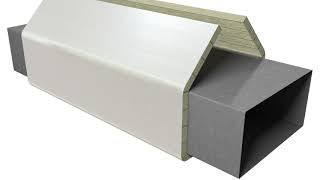 Thermal insulation of rectangular duct with PAROC Hvac Lamella Mat AluCoat