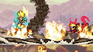 SSF2 mods battle Goku ssj2 vs kyuubi Naruto