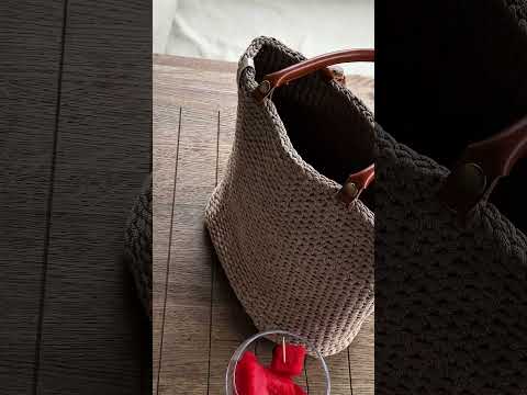 Сумка Валенсия, летняя женская сумка из пэш, с ручками из эко-кожи #crochet #handmade #fashion