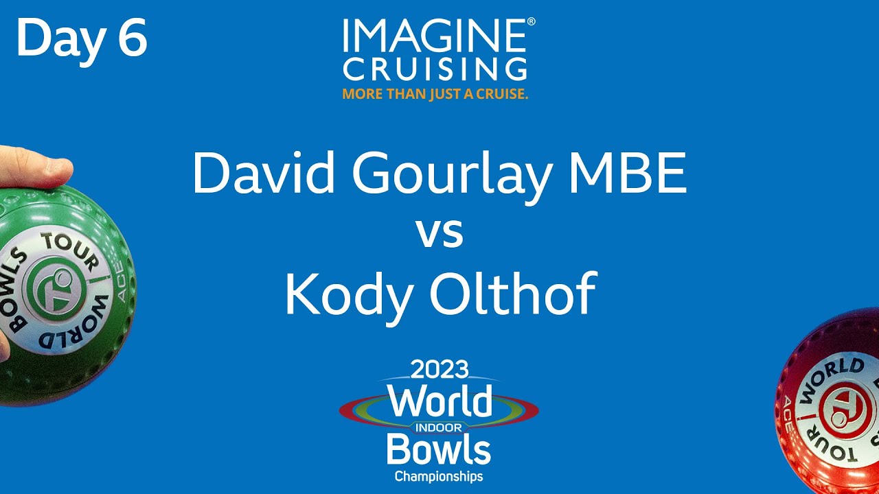 World Indoor Bowls Championship 2023 David Gourlay MBE vs Kody Olthof Day 6 Match 2 YouTube