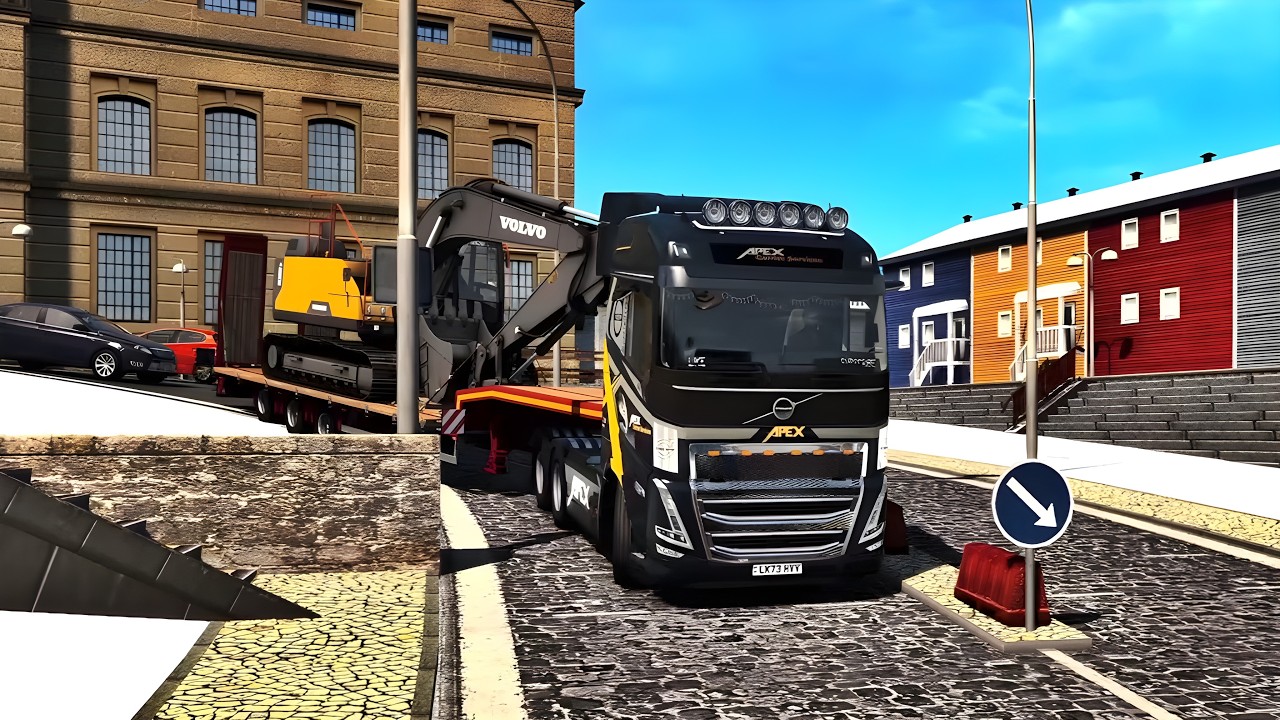 Two Costly Mistakes 😳 780HP VOLVO Truck On Narrow Slippery Roads…  | ETS2 Trucking #ets2