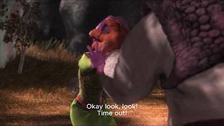 Fiona Tries to Pull the Arrow Out of Shrek's Butt! (Sponsored by Klasky Csupo 2001 Effects)
