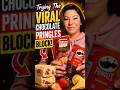 Trying the viral Chocolate Pringles hack! #shorts #seo #fyp #subscribe #snacks #review