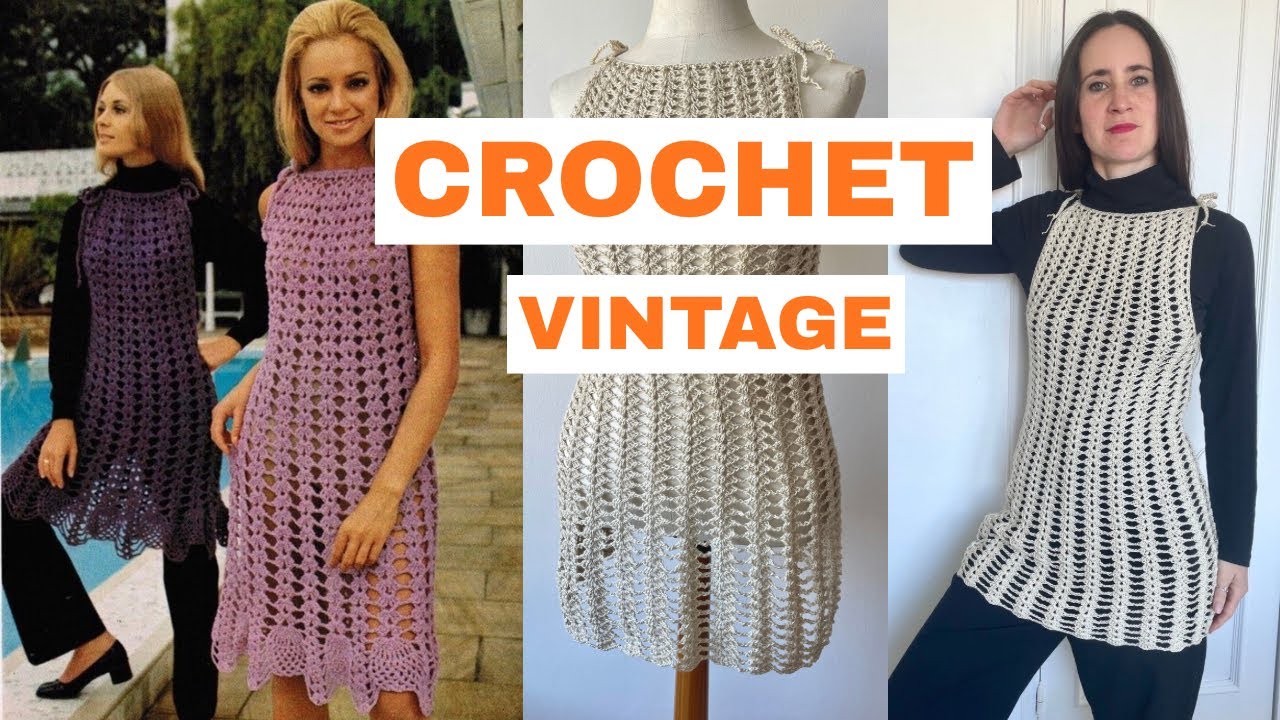 white christmas dresses Vintage Knit Crochet Dress - XS-M
