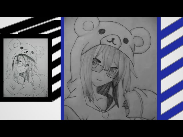 How to draw Anime Girl With Hoodie (Anime Drawing Tutorial) - YouTube