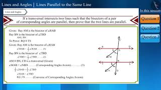 Lines Parallel to the same Line | Part 2/3 | English | Class 9