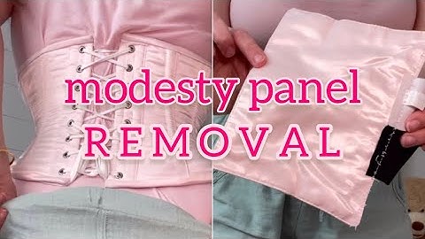 corset modesty panel removal with scissors | without seam rippers | remove back of corset