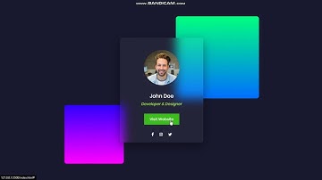 Glassmorphism profile card using html & css