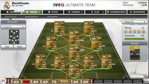 Fifa 13 Barclays Premier League Squad