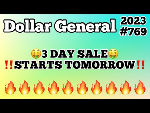 Dollar General 3-day Sale starts Thursday! 