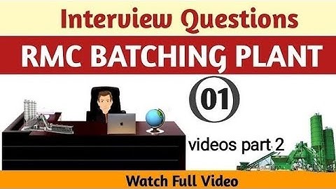 Rmc Plant Interview kaise Hota Hai | Batching Plant Operator Interview Questions .Operator Interview