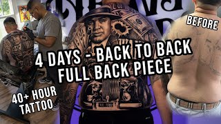 Full Back Mobster Tattoo Cover Up