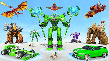 Dragon Robot Tree Blue Robot Transform Games 2022 Part2 - iOS Android Gameplay
