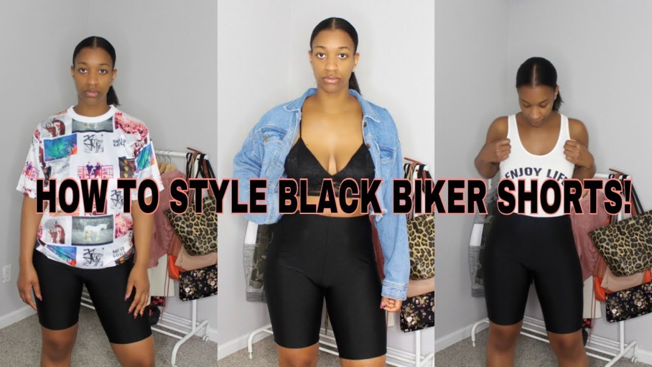 HOW TO STYLE BLACK BIKER SHORTS!