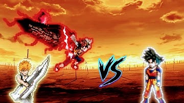 Ichigo TYBW V2 OP & Asta V3(All Form) VS Goku DBS V3 OP in Jump Force Mugen