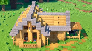 Дубовый дом для выживания в майнкрафт - Как построить дом в minecraft