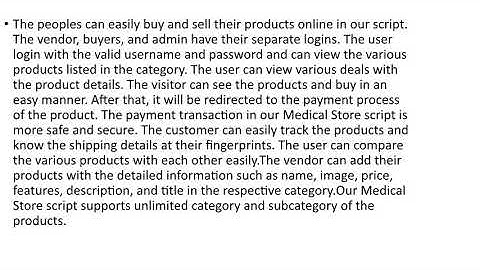 MEDICAL STORE MULTI VENDOR SHOPPING SCRIPT