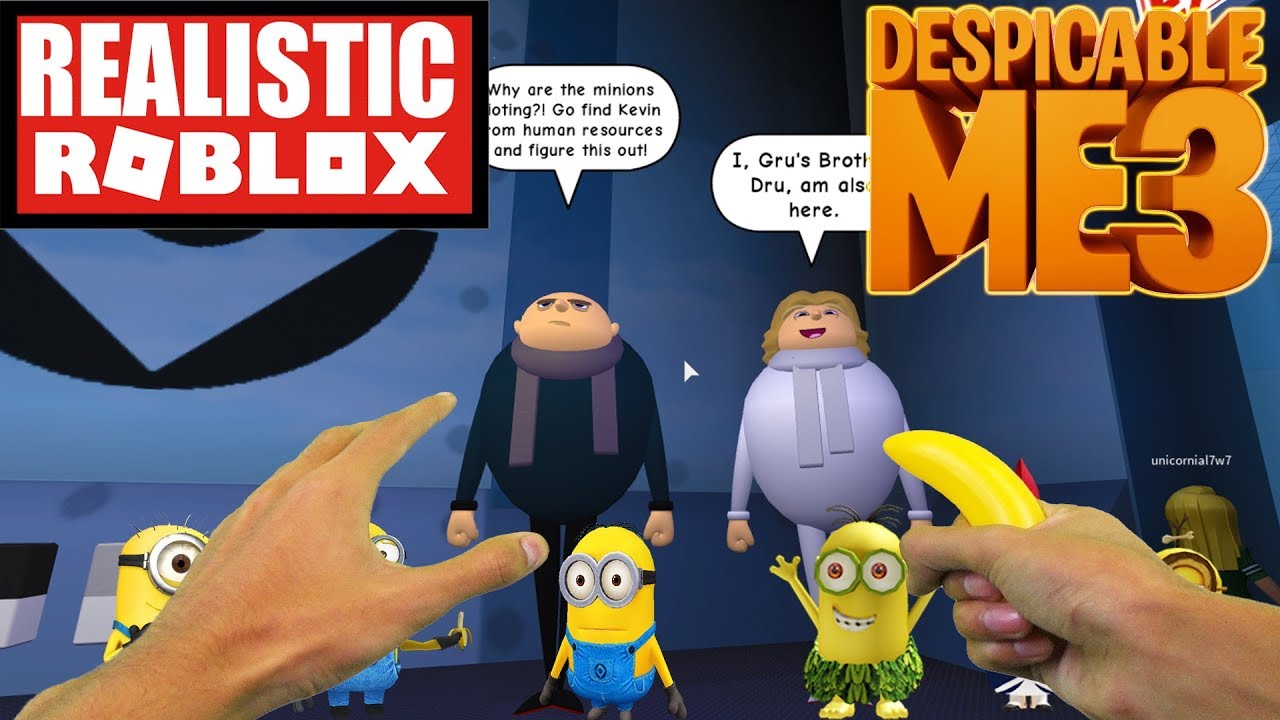 Realistic Roblox Escape The Minions Obby The Despicable Me 3 Movie Obby In Roblox Youtube - me convierto en minion roblox escape the minions obby