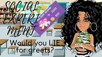 SOCIAL EXPERIMENT - Would you lie for greets?