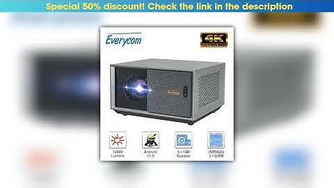 First Look Everycom Full HD RD829 Projector 5G WiFi LED 4K Video Movie Smart Android 11.0 12000 Lum